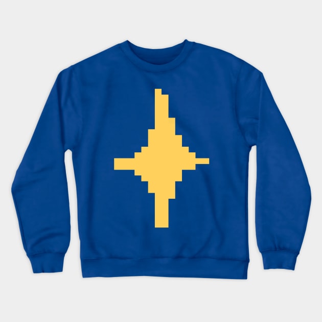 Yellow Sparkle Pixel Art Crewneck Sweatshirt by christinegames